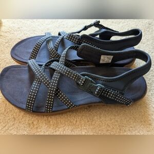 MERRELL "District Muri Lattice" Navy Elastic Straps Sandals, Wmns Sz 9, EUC!!!